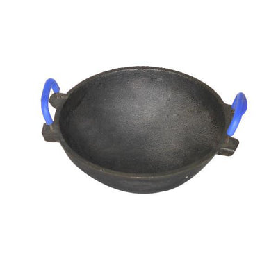 Traditional Kummati Aduppu or Stove + Cast Iron Kadai + Sambar