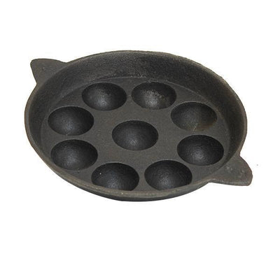 Cast Iron Panniyaram /Appam Pan- 9 cavity (11 inch / 28 cm