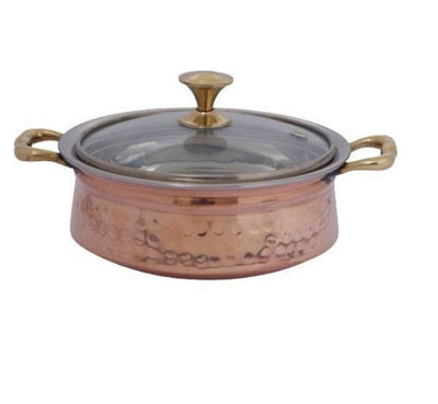 Copper Coated Stainless Steel Kadai - 850 ml