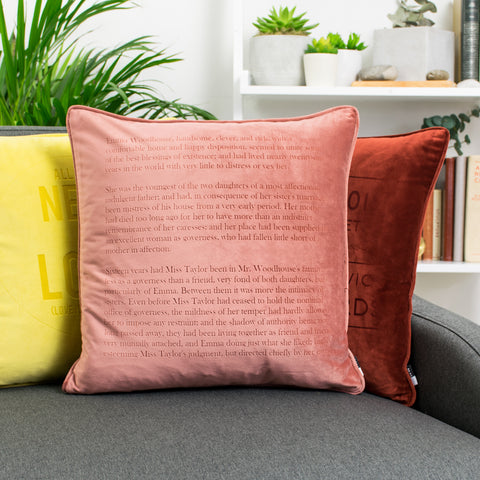 Emma by Jane Austen velvet cushion