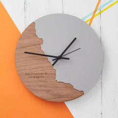 grey and walnut coastline clock