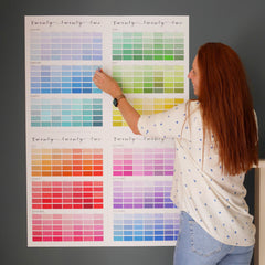 Paint chip wall planner