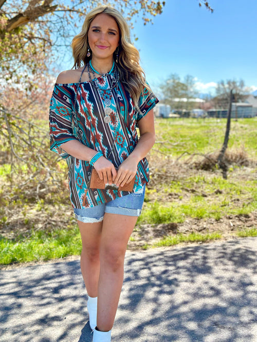 The Los Sierras Tribal Print Mesh Top – Shop Envi Me