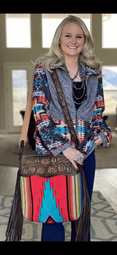 The Turquoise Night Out Navajo Fringe Clutch Bag – Shop Envi Me