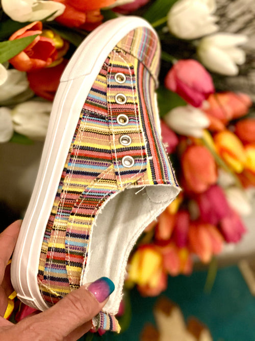 Yellow Box Floral Slip-Ons for Women