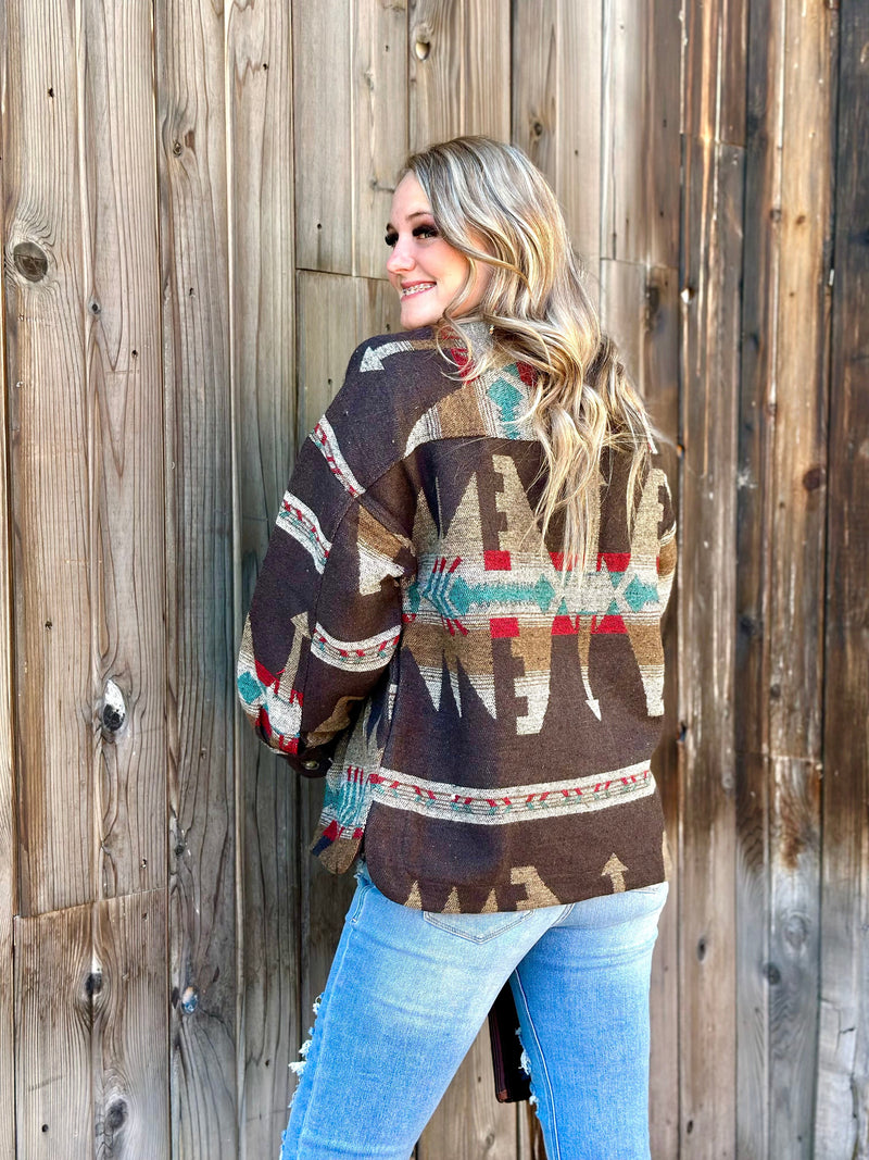 The Wrangler Aztec Arrow Shacket Jacket – Shop Envi Me