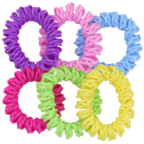 spiral coil jelly hair ties