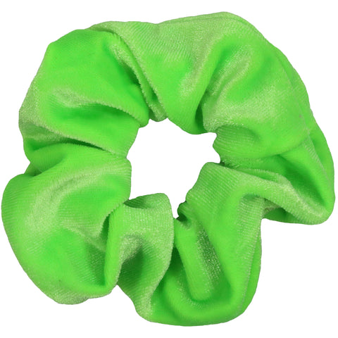 neon green velvet scrunchie