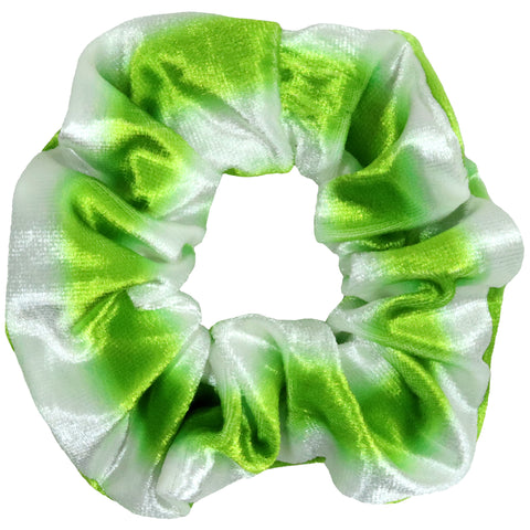 neon green velvet scrunchie