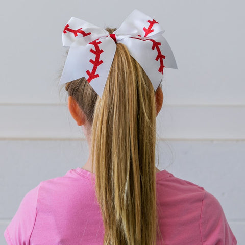 baseball cheer bow