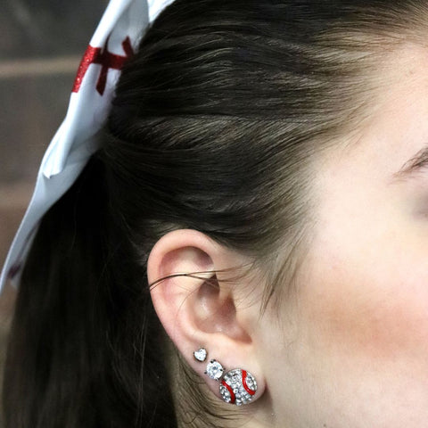 baseball earrings