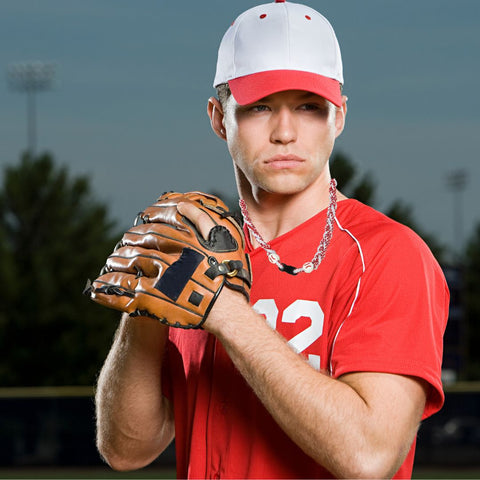 baseball titanium necklace