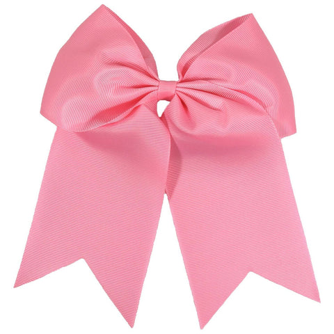 Light Pink Cheer Bow for Girls Large Hair Bows with Clip Holder Ribbon