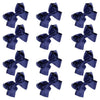 12 Navy Classic Cheer Bows Large Hair Bow with Clip