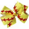 Classic Bow With Clip Holder Hair Bows Ribbon Bow Tie For Girls Softball Seam