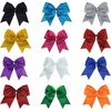 Glitter Cheer Bow for Girls Large Hair Bows Stiff Performance Competition Softball Dance Team