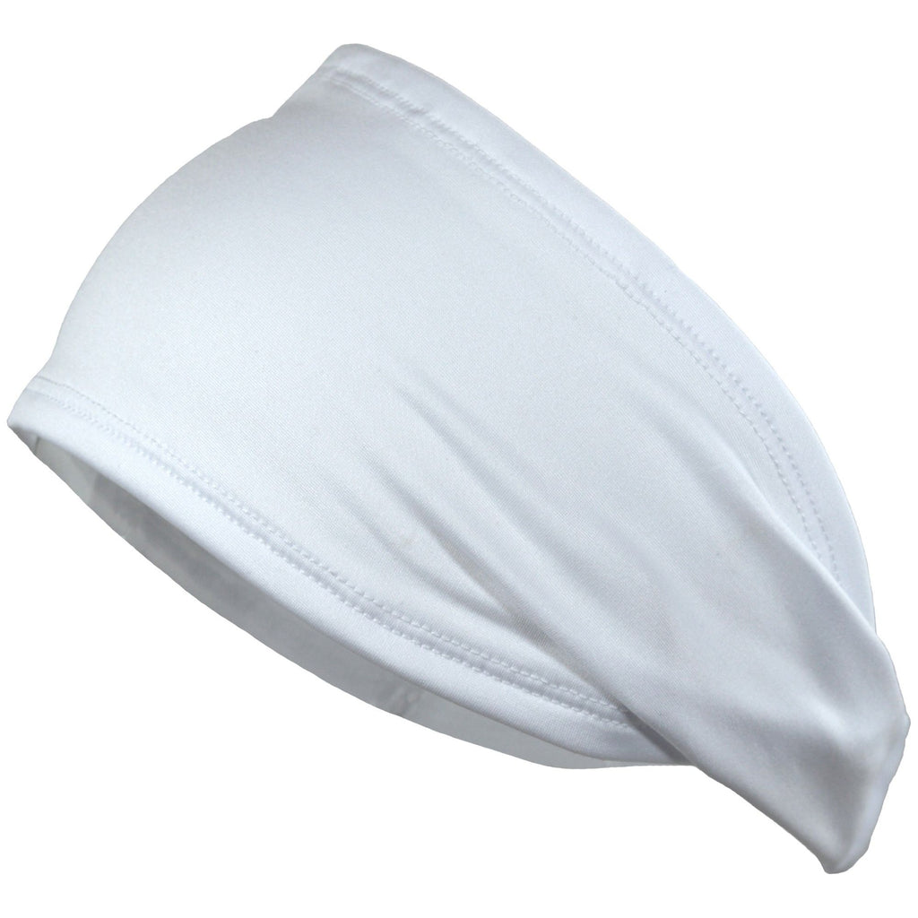 Performance Headband Moisture Wicking Athletic Sports Head Band White