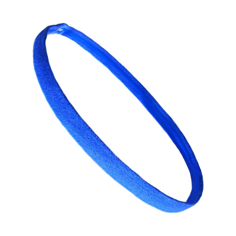 Non Slip Sports Headband Mini Elastic Head Band Athletic Blue