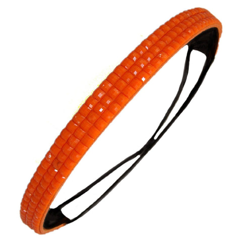 Rhinestone Headband Neon Orange