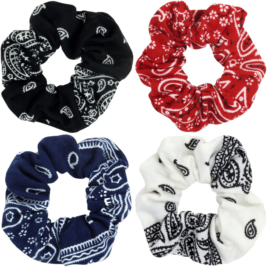 Bandana Scrunchies Ponytail Holder Hair Ties Scrunchy