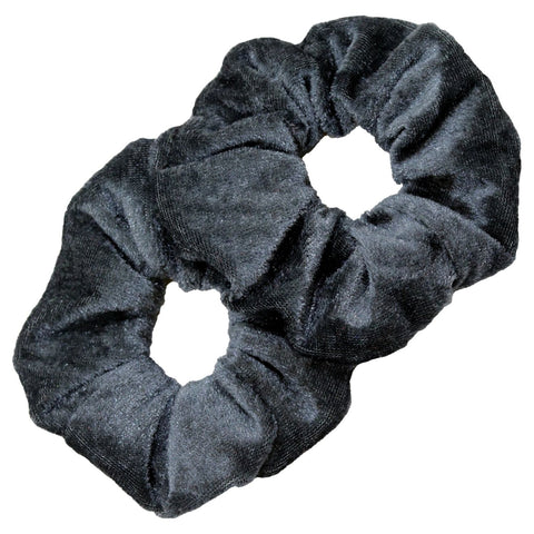 Velvet Scrunchies 2 Pack Gray