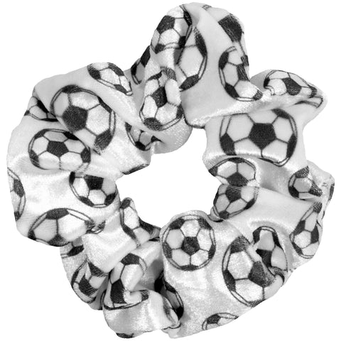 Soccer Scrunchies Velvet Sports Scrunchie Hair Ties Ponytail Holder Scrunchy Elastics