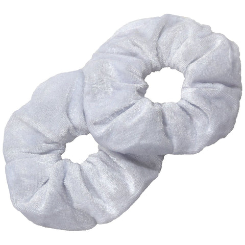 Velvet Scrunchies 2 Pack White