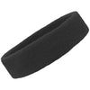 Sweatband Terry Cotton Sports Headband Sweat Absorbing Head Band Black