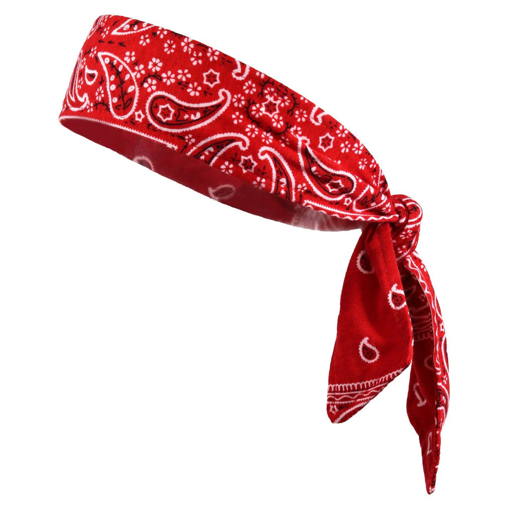 Tie Back Headband Moisture Wicking Athletic Sports Head Band Bandana R