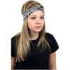 Boho Knotted Headband Black/Gray Tribal