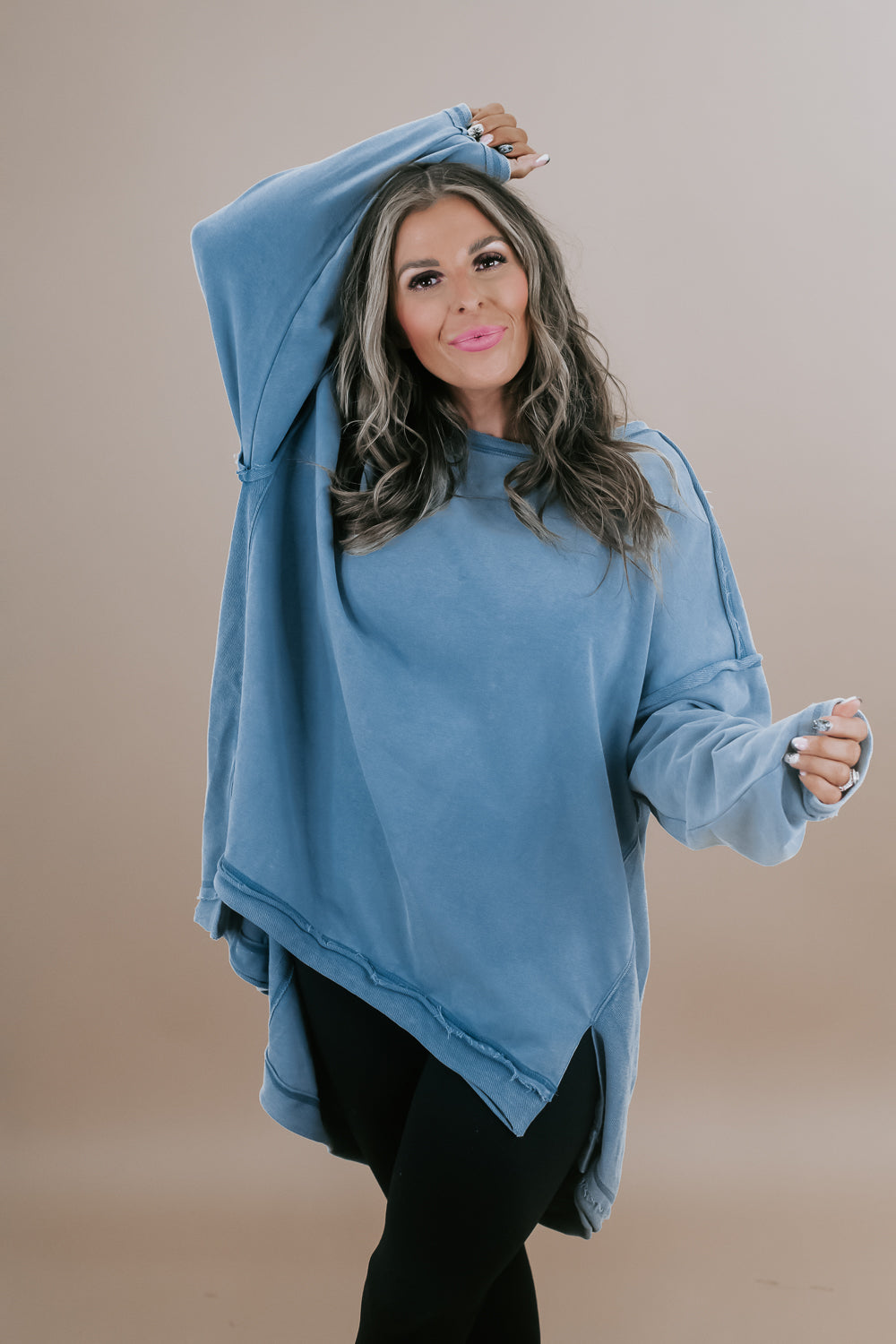 Mineral Washed Oversized Tunic Pullover, Black – Everyday Chic Boutique