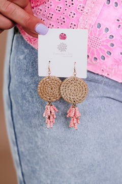 All The Vibes Earrings , Peach