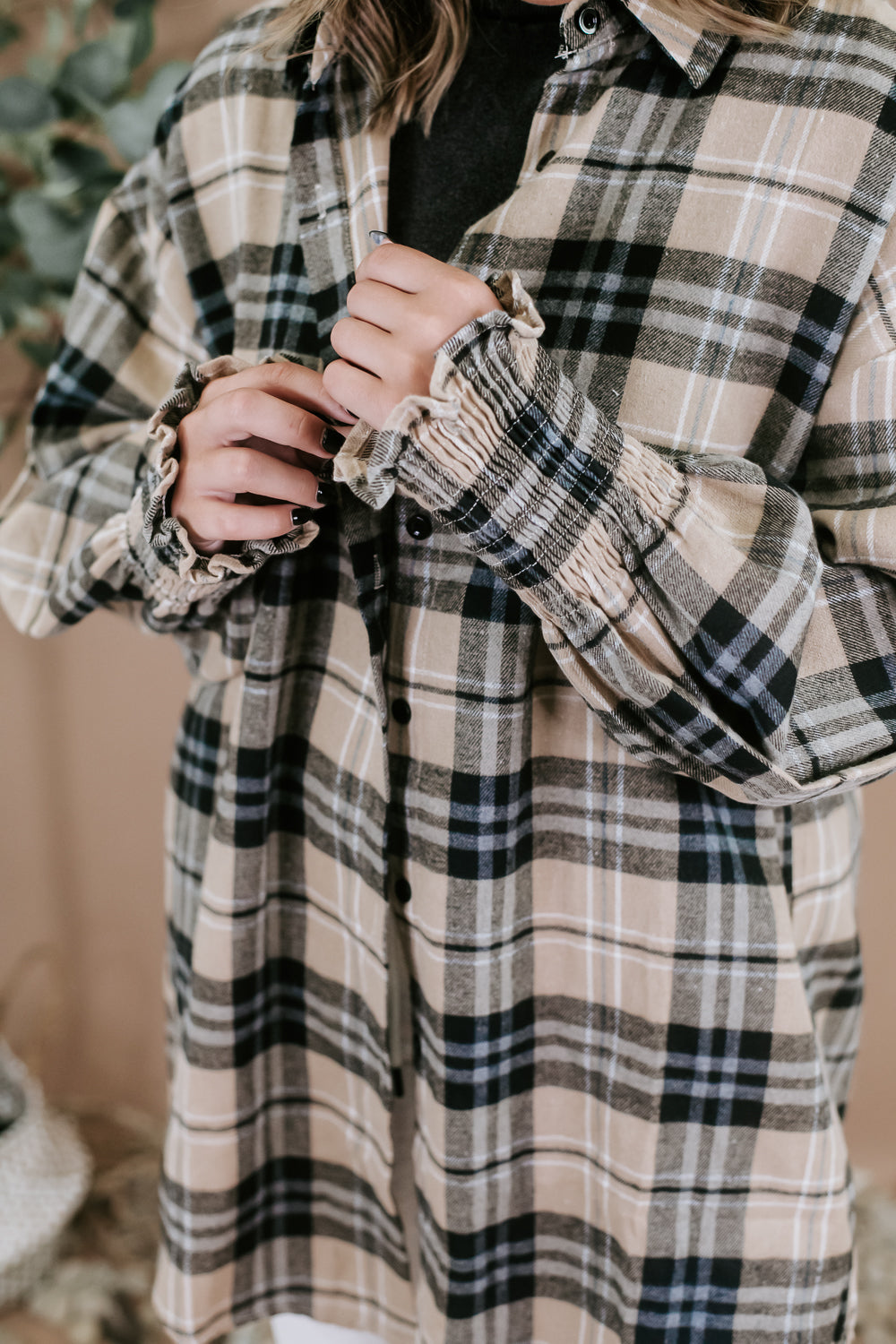 Season To Season Flannel , Orange/Black – Everyday Chic Boutique