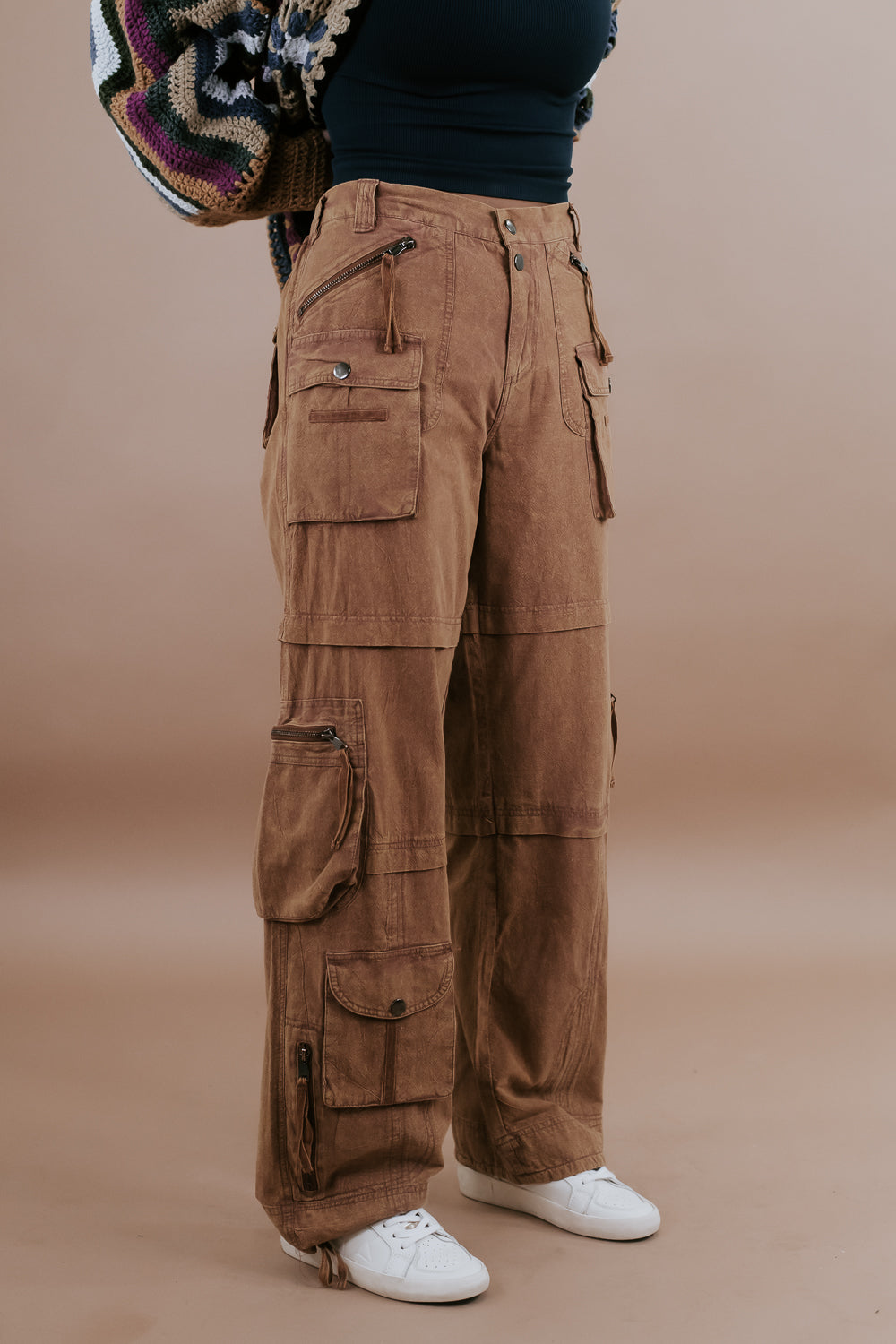 Oli & Hali : Mineral Washed Cargo Pants, Teal – Everyday Chic Boutique
