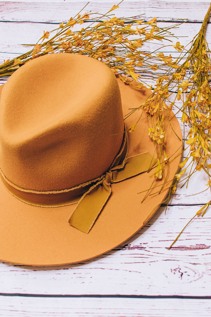 mustard wool hat