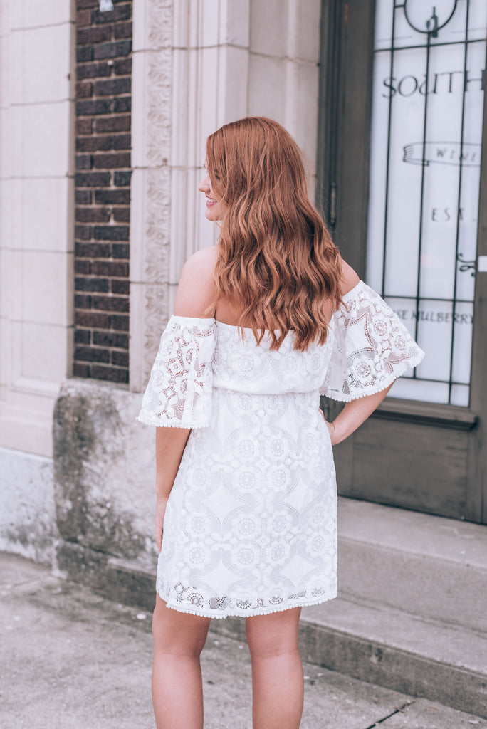 vintage style white dress