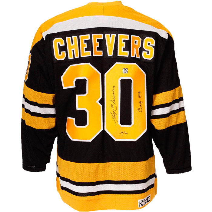 gerry cheevers signed jersey