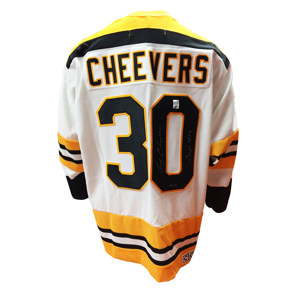 gerry cheevers signed jersey