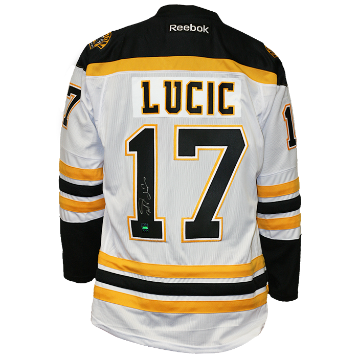 milan lucic autographed jersey
