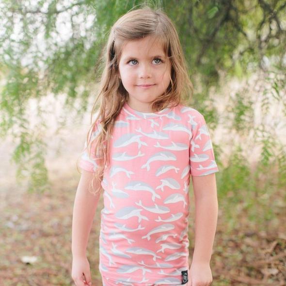 pink whale Bamboo Pajama