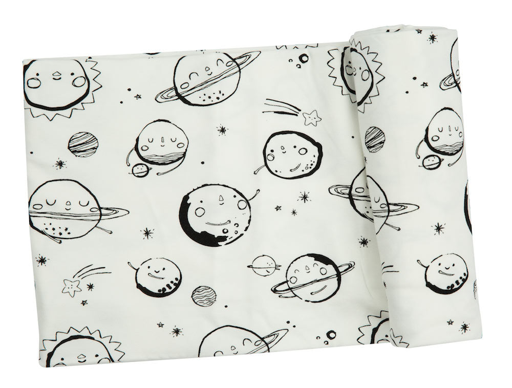 planets bamboo swaddle blanket