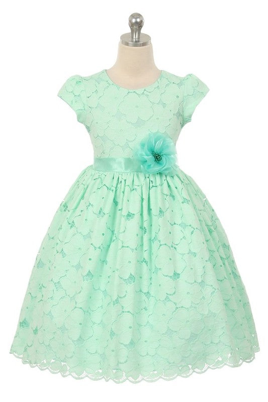 mint green little girl dresses