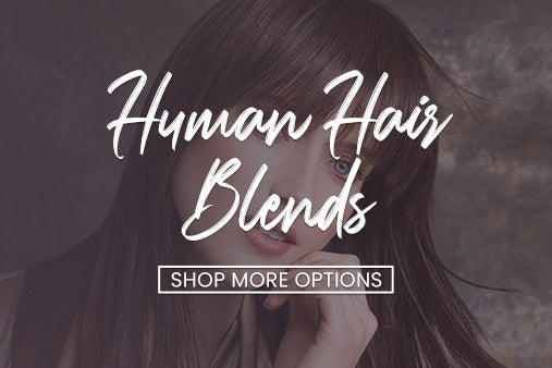 Human hair blended toppers