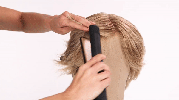 Straightening human hair wigs