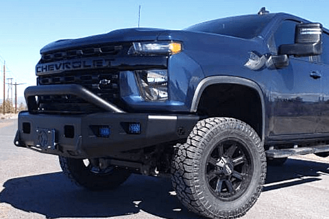TrailReady 10200P Chevy Silverado 1500 1988-1999 Extreme Duty Front Bumper Winch Ready with Pre-Runner Guard