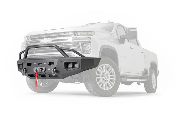Warn 107006 Chevy Silverado 2500/3500 2020-2022 Ascent Front Bumper With Baja Grille Guard