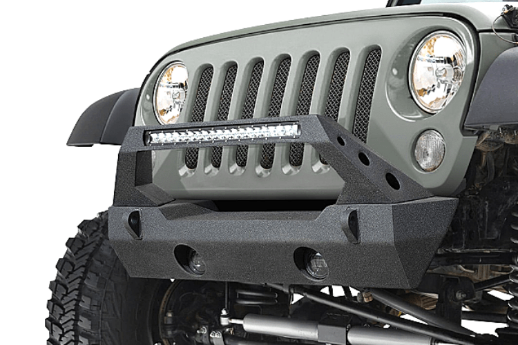 DV8 Offroad Jeep Wrangler JL 2018-2019 Front Bumper Stubby with Light