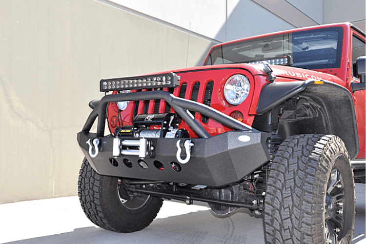 DV8 Offroad Jeep Wrangler JL 2018-2019 Front Bumper Mid-Width HD with