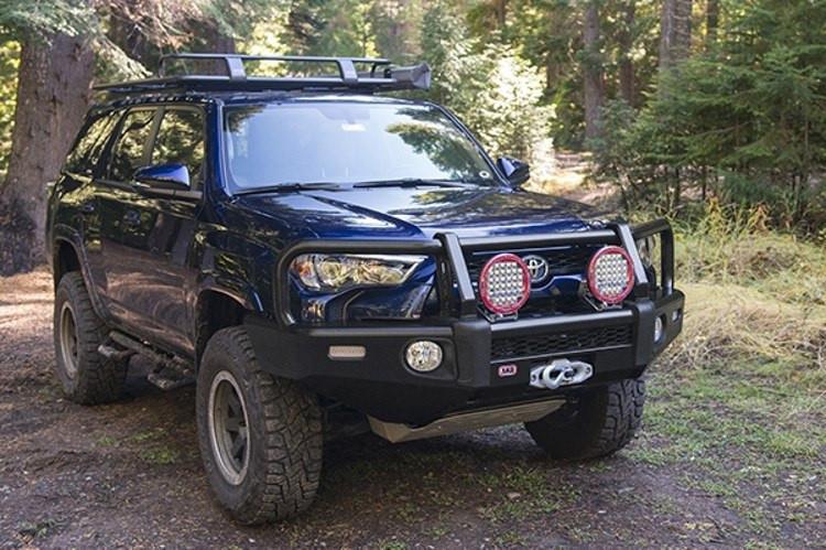 arb 3421560k front bumper toyota 4 runner 2014 2017 winch ready with grille guard integrit powder coat finish summit bar