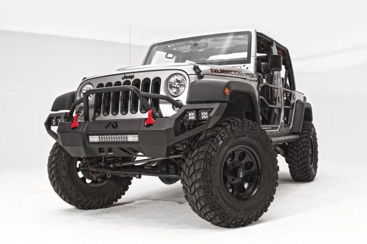 Fab Fours Lifestyle Winch Front Bumper Jeep Wrangler